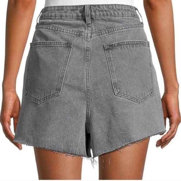 Anthropologie WeWoreWhat The Boyfriend Shorts Rigid‎ Demin Washed Grey Size 25 - Picture 2 of 11